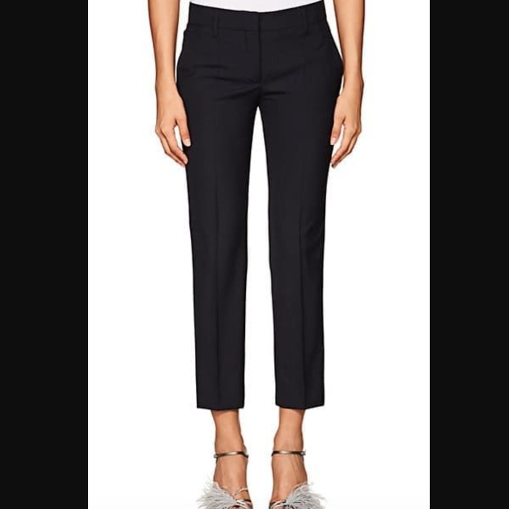 Prada Slim Ankle Wool Cropped Trousers